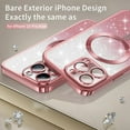thumbnail image 3 of for iPhone 15 Pro Max Case  Clear Shockproof Cute Transparent Silicone Soft TPU Luxury Plating Bumper Phone Case, 3 of 9