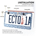 thumbnail image 4 of Cute Floral Pattern License Plate Frame - 2 Pack Universal Stainless Steel License Plate Holder with Screws & Chrome Caps, 2 Holes Car License Plate Cover for US Vehicles Home Decor, 4 of 7