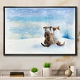 thumbnail image 1 of Designart Dogs During Christmas Season Children's Art Floating Frame Wall Art, 1 of 4