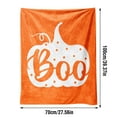thumbnail image 3 of Cute Halloween Blankets Soft Ghost Pattern Throw Blanket, Fall Throw Blanket Farmhouse Holiday Decor for Home Living Room Sofa Couch Bed Travel Gifts, 3 of 8