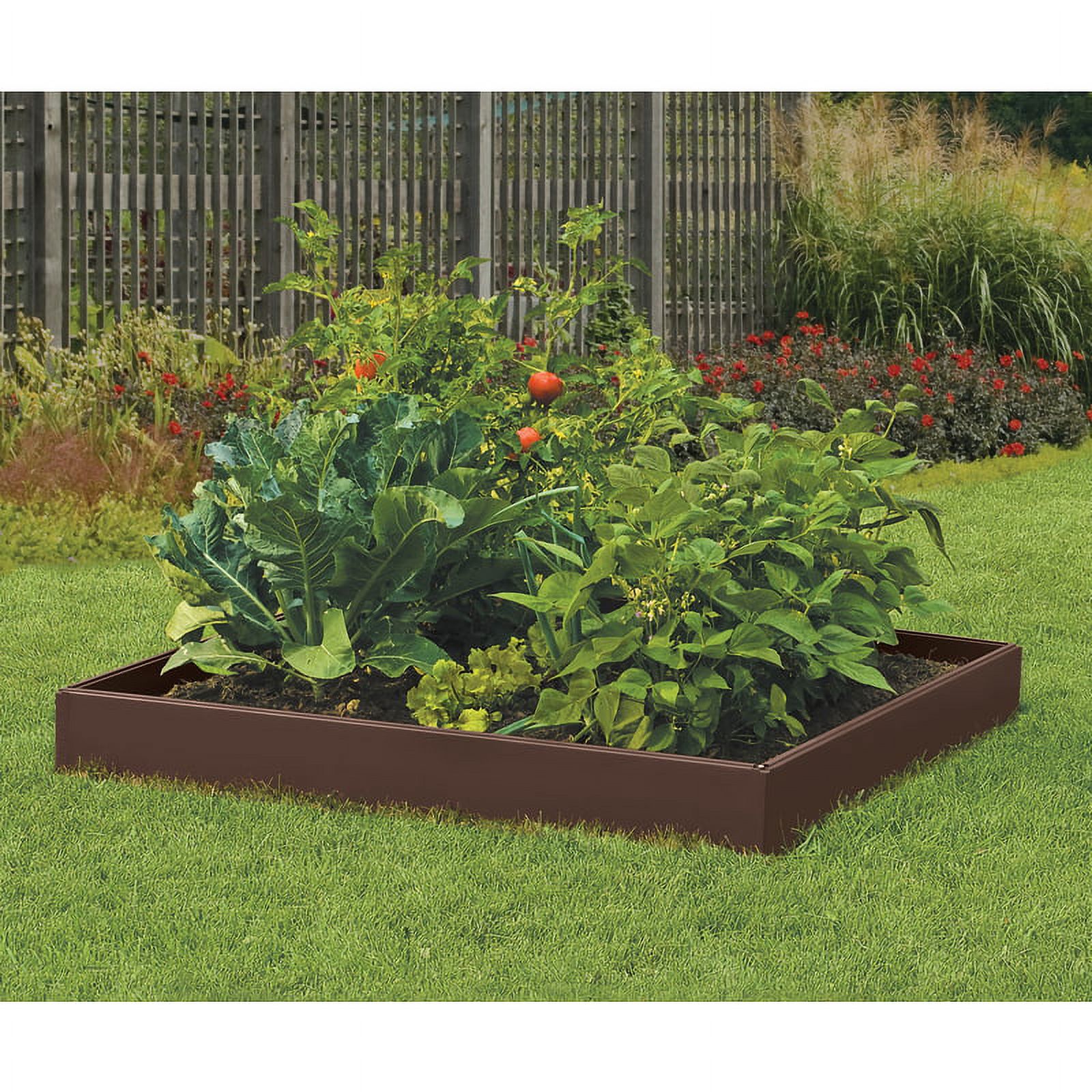 Suncast 5.5 in. H X 46 in. W X 46 in. D Resin Elevated Garden Bed Kit Brown - image 2 of 2