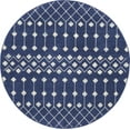 thumbnail image 2 of Nourison Grafix Moroccan Navy 5'3" x ROUND Area Rug, (5 Round), 2 of 8