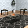 thumbnail image 6 of 3 Piece Coffee Table and End Table with Faux Marble Top Black - Saltoro Sherpi, 6 of 7