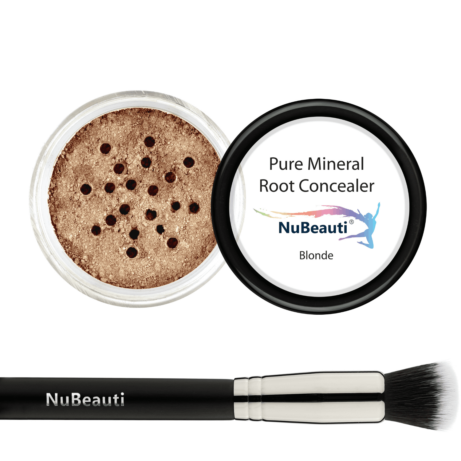 Root Concealer Touch Up Powder | All-Natural Crushed Minerals With Brush | Fast and Easy Total Gray Hair Cover up For Black | Brown | Auburn and Blonde Hair .30 ounce (Blonde)