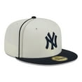 thumbnail image 3 of Men's New Era  Cream/Navy New York Yankees Chrome Sutash 59FIFTY Fitted Hat, 3 of 6