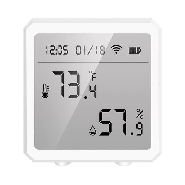 Methold Pantalla Digital Tuya, Sensor de temperatura y humedad, WiFi, termómetro LCD, ℃/℉, cambio de Control de voz, compatible con de Electrónica Tipo 5