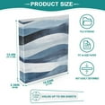 thumbnail image 5 of Sketched Waves Pattern 12.4x10.6in PVC Round Ring Binders, 2-Pack, D-Ring 3-Hole, Metal Clip, 5 of 10