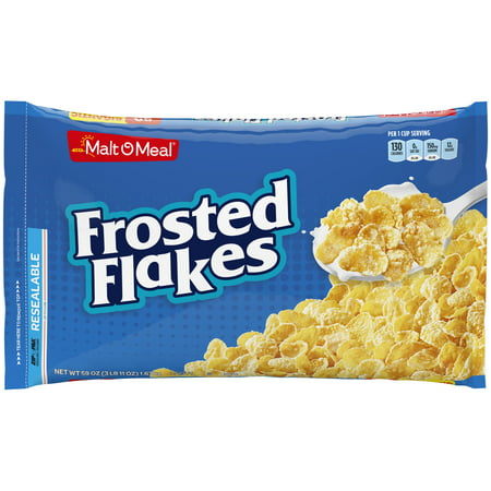 Malt-O-Meal Breakfast Cereal, Frosted Flakes, 59 Oz, Zip (Best Bran Flakes Cereal)