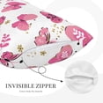 thumbnail image 3 of Fuzoiu Girl Butterfly Print Fuzzy Pillowcases, Super Soft Pillow Case Cover with Zipper for Bedroom, Sofa, Couch,Cozy Pillow Shams for All Seasons-16"x24", 3 of 6