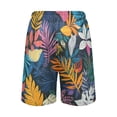 thumbnail image 3 of Men’s Sleep Shorts Relaxed Fit Lounge Pants with Pockets Mens Pajama Loungewear Home Wear Comfort Colorful Various Leaves Small, 3 of 7