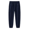 thumbnail image 5 of Rrxhxhs Cargo Pants for Men Solid Color Corduroy Drawstring Elastic Waist Loose Casual Joggers with Multi Pockets,L, 5 of 8