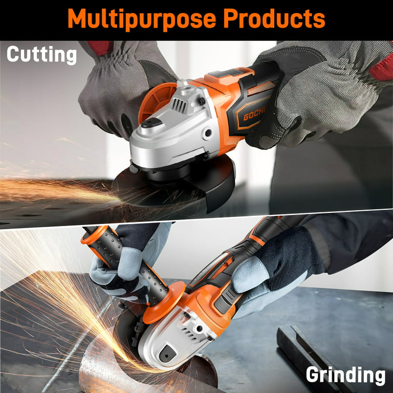 Portable Cordless Angle Grinder Cutting Tool with Battery & Charger Heavy  Duty