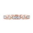 thumbnail image 2 of 1/2 ct. t.w Round Cut Lab Created Moissanite Diamond Milgrain Full Eternity Stackable Band Ring For Women In 14K Rose Gold Over Sterling Silver(G-H Color,VVS1 Clarity,0.50 Cttw)-7.5, 2 of 8