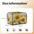 thumbnail image 4 of 1pc Country Sunflower Pattern 2 Slice Toaster Dust Cover, Toaster Dust Cover with Yellow Sunflower And Butterfly Design, Suitable for Most Microwave Toaster Oven Covers, 4 of 6