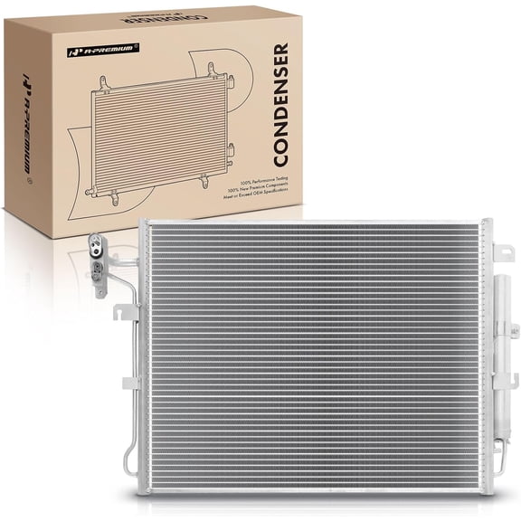 A-Premium Air Conditioning A/C Condenser Compatible with Land Rover LR3 2005-2009, LR4 2010-2013, 4.0L 4.4L 5.0L, Replace# 94962, JRB500040