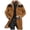 Grey, variant on Men's Color Block Suede Jacket Zipper Coat With Pockets Casual Outdoor Windproof Outerwear