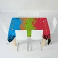 thumbnail image 2 of XAJAT 60‘‘x140'' Watercolor Ink Art Rectangle Tablecloth, Cotton Linen Table Covers, 2 of 4