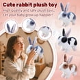 thumbnail image 2 of Black and White Bunny Plush Toys 12 Inch Stuffed Rabbit Soft Cuddly Plush Animal for Nursery Decor Birthday Gift Single Pack, 2 of 9