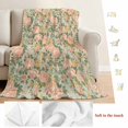 thumbnail image 5 of Pink Rose Blanket Soft Cozy Warm Twin Blanket for Bed, Plush Fuzzy Flannel Fleece Blankets for Sofa, Romantic Botanical Floral Flowers Leaves Throw Blankets for Couch, Gifts for Men, 60"x80", 5 of 9