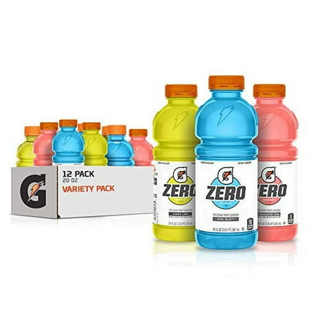 (Best By 11/24/2024) Gatorade Zero Sugar Thirst Quencher  Cool Blue Variety Pack  20 Fl Oz (Pack of 12)