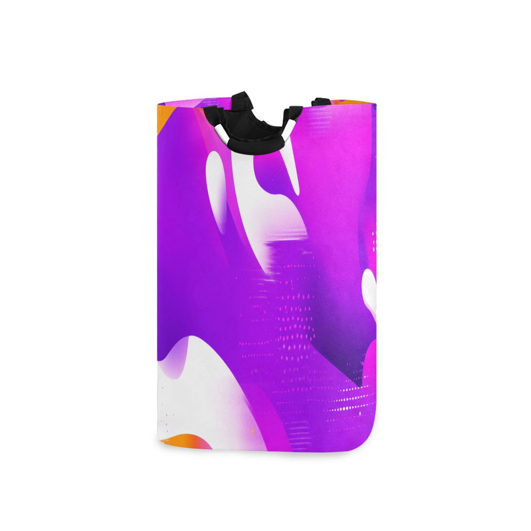 Dynamic Waves Foldable Laundry Hamper 12.6x11x22.7in with Handles for Bathroom Bedroom Storage
