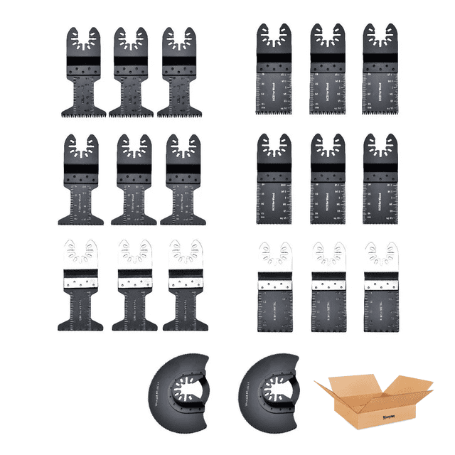 Set Hoja Sierra Bloosom Oscilante Metal Madera Segueta Herramienta 20pzs Negro