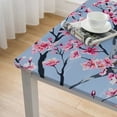 thumbnail image 5 of Acheng Pink Flowers Square Tablecloth 100% Polyester Fiber 36*36, 5 of 8