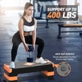 thumbnail image 2 of gYMMAgE Paso de ejercicio aeróbico Paso a paso aeróbico ajustable para ejercicio Plataforma de paso para subir 265 pasos con elevadores de altura ajustables 4A 6A 8A Mujeres Gimnasio en casa cardio Fi, 2 of 5