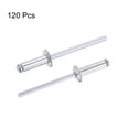 thumbnail image 4 of Unique Bargains 4mm Diameter 13mm Grip Length Silver Tone Aluminum Blind Rivets 120 Pack, 4 of 4