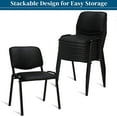 thumbnail image 4 of VINGLI Waiting Room Chairs, 10-Pack PU Church Chairs Conference Room Stackable Chairs Set, Office Guest Chairs & Reception Chairs Stacking Chairs for Meeting Room, Office Lobby, Simple&Space-Saving, 4 of 9