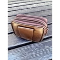 thumbnail image 2 of Brown Belt Pouch With 3 Zipper pockets Leather - Can hold cards, money & more, 2 of 4