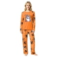 thumbnail image 2 of Family Halloween Pajama Set Long Sleeve Crew Neck, Soft Halloween Family Pajamas with Ghost Colorful Hat Print, Spooky Matching Halloween Pajamas Sleepwear, 2 of 4