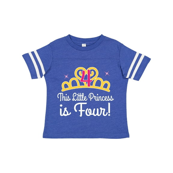 Inktastic 4th Birthday Princess Girls Crown Girls Toddler T-Shirt