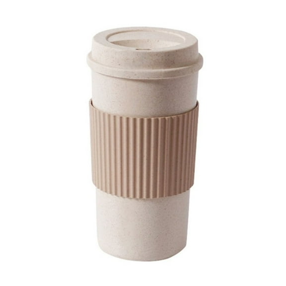350/450/550ML Wheat Straw Coffee Cup Portable High Temperature Resistant Water Cup With Lid Reusable Eco-Friendly Travel Mug