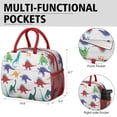 thumbnail image 6 of Womens Colorful Cartoon Dinosaurs Pattern Lunch Box for Work,Insulated Lunch Bag for Women,Loncheras Para Mujer,Leakproof Adult Lunch Bag for Work,Beach,Travel,Picnic,Camping, 6 of 7