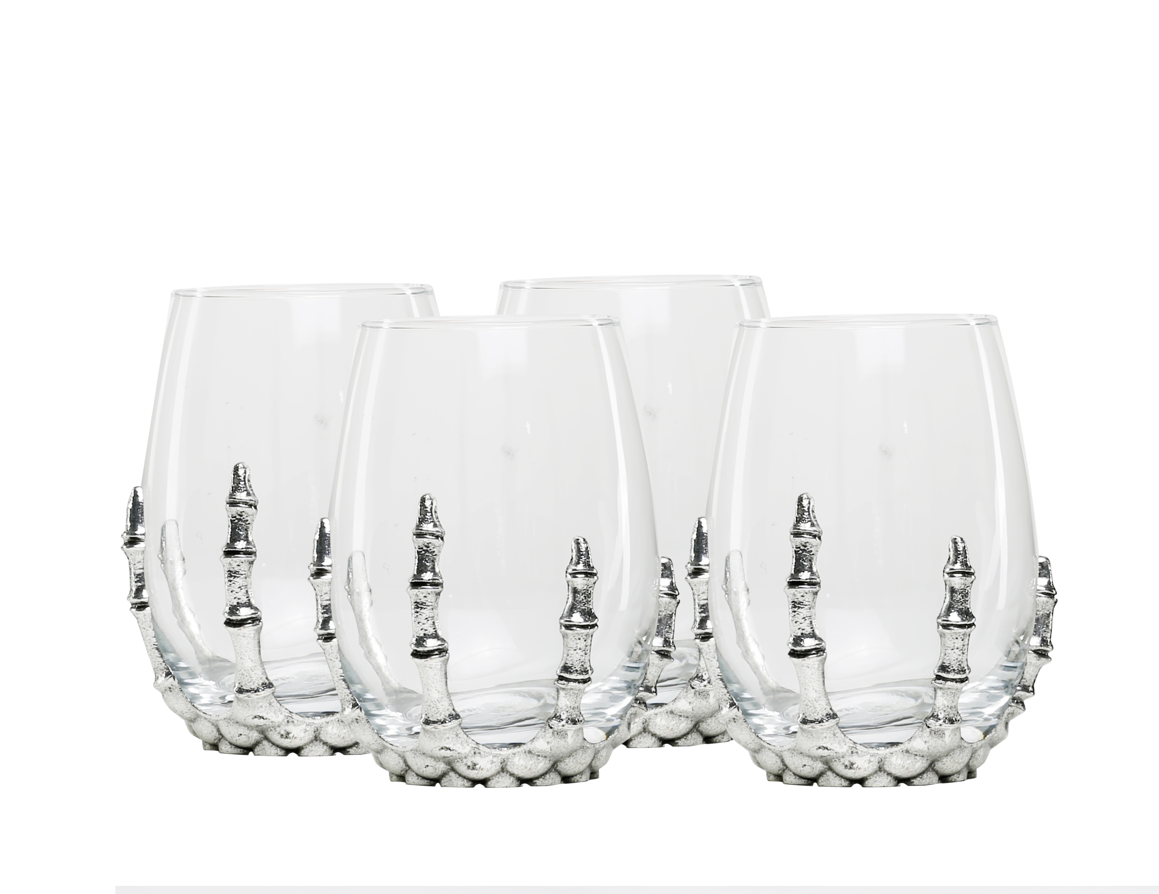 Way To Celebrate Skeleton Hand Stemless Wine Glass Walmart Com Walmart Com