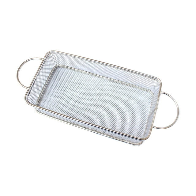 simhoa Chips Fries Basket Countertop Desk with Two Handles Stainless Steel Colander