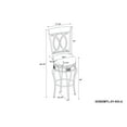 thumbnail image 4 of Linon O & X Back Bar Stool, Brown, 30 inch Seat Height, 4 of 5