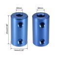 thumbnail image 3 of 5mm to 6mm Bore Rigid Coupling 25mm Length 14mm Diameter DIY Motor Shaft Coupler Connector Aluminum Alloy Blue, 3 of 3