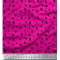 thumbnail image 1 of Soimoi Pink Velvet Fabric Brush Stroke & Dots Abstract Printed Craft Fabric by the Yard 58 Inch Wide, 1 of 3