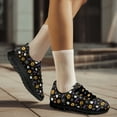 thumbnail image 3 of COEQINE Halloween Women Running Shoes Lace-up Ghost Pumpkin Bat Print Girls Black Sole Sneakers Hiking Camping Soft Training Athletic Shoes Tennis Sneakers, 3 of 7