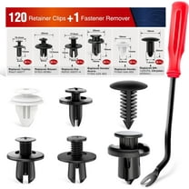 Nilight 120PCS Car Retainer Clips Fastener Remover 6mm 7.6mm 8mm 8.8mm10mm Expansion Screws Replacement Kit Bumper Push Rivet Clips for GM Ford Honda Chrysler 1 PC Fastener Remover 2 Years Warranty