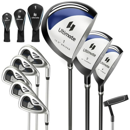 Topcobe Men's 9 Pieces Complete Golf Club Set, Young Men & Women Golf Clubs, Navy