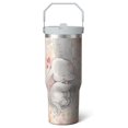 thumbnail image 5 of 1pc elephant 30oz Tumbler with Straw & Handle - Insulated Stainless Steel Cup | Holiday Gift for Man Women (Christmas, Valentine's, Birthday), 5 of 8