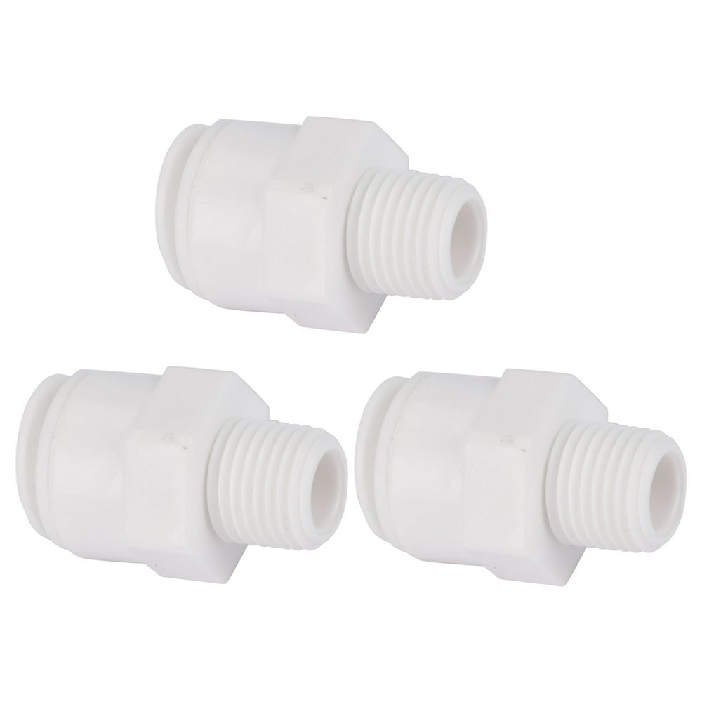 3pcs 1/4 Inch BSP Male to 3/8 Inch OD Straight Quick Connect Water