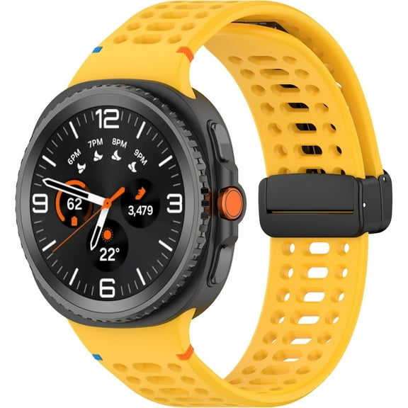 MYKOMI Breathable Sport Band Compatible with Samsung Galaxy Watch 8 Classic 46mm Bands, One Click Silicone Waterproof Replacement Bands for Galaxy Watch 9 8 40mm 44mm Women Man Strap