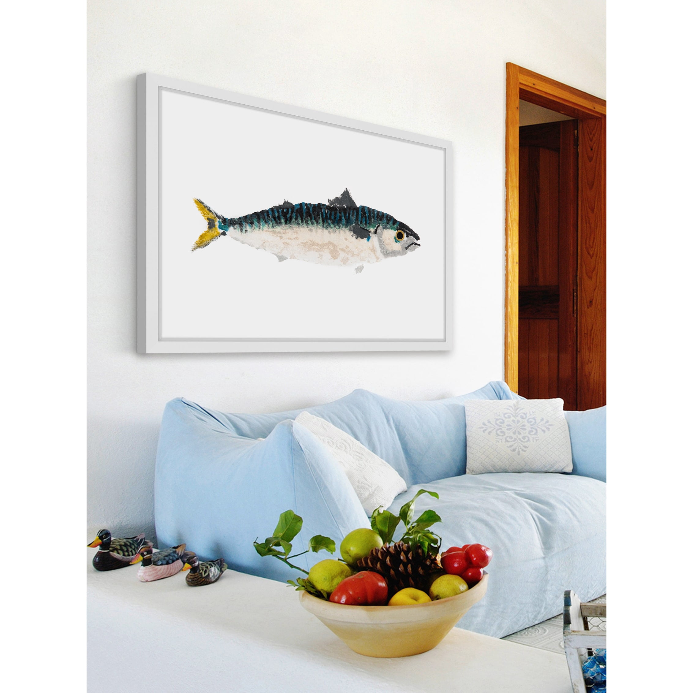 Marmont Hill "Two-Tone Fish" by Michael Pantalos Framed Painting Print
