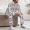 thumbnail image 7 of Lsque Pirate skulls Pattern Long Sleeve Pajama Set for Men - Soft 2-Piece Sleepwear and Loungewear Set with Pockets, Comfy Nightwear-Large, 7 of 7
