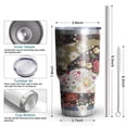 thumbnail image 6 of 30oz Pioneer Flower Tumblers Stainless Steel Tumbler with Lid and Straw,Vacuum Insulated Double Wall Travel Tumbler Cups Mug with Cleaning Brush for Coffee,Tea, 6 of 7
