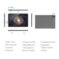 thumbnail image 2 of Tablette Android, Tablette Android 13 de 10,1 Pouces 6 Go RAM 64 Go ROM Extension 1 To, Écran Tactile IPS HD 1280x800, Batterie 6000mAh, Bluetooth, Double Caméra, GMS, Wi-Fi (Noir), 2 of 6